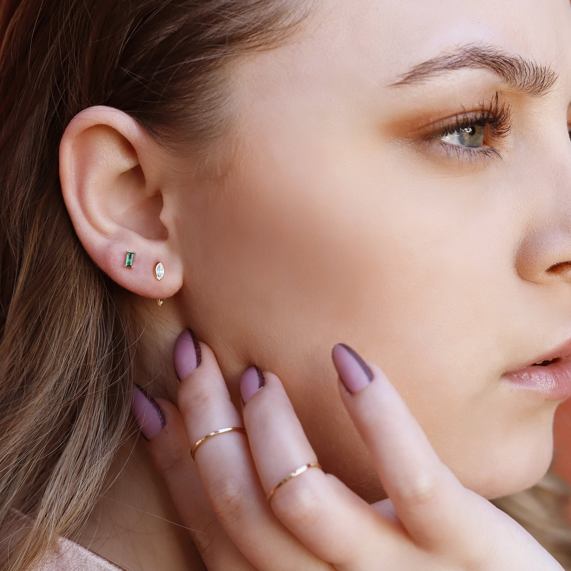 Sterling Silver Huggie Hoop Earrings | Delicate Open Hoop Earrings | Minimalist Earrings | Silver Geometric Hoops | Simple Silver Earrings |