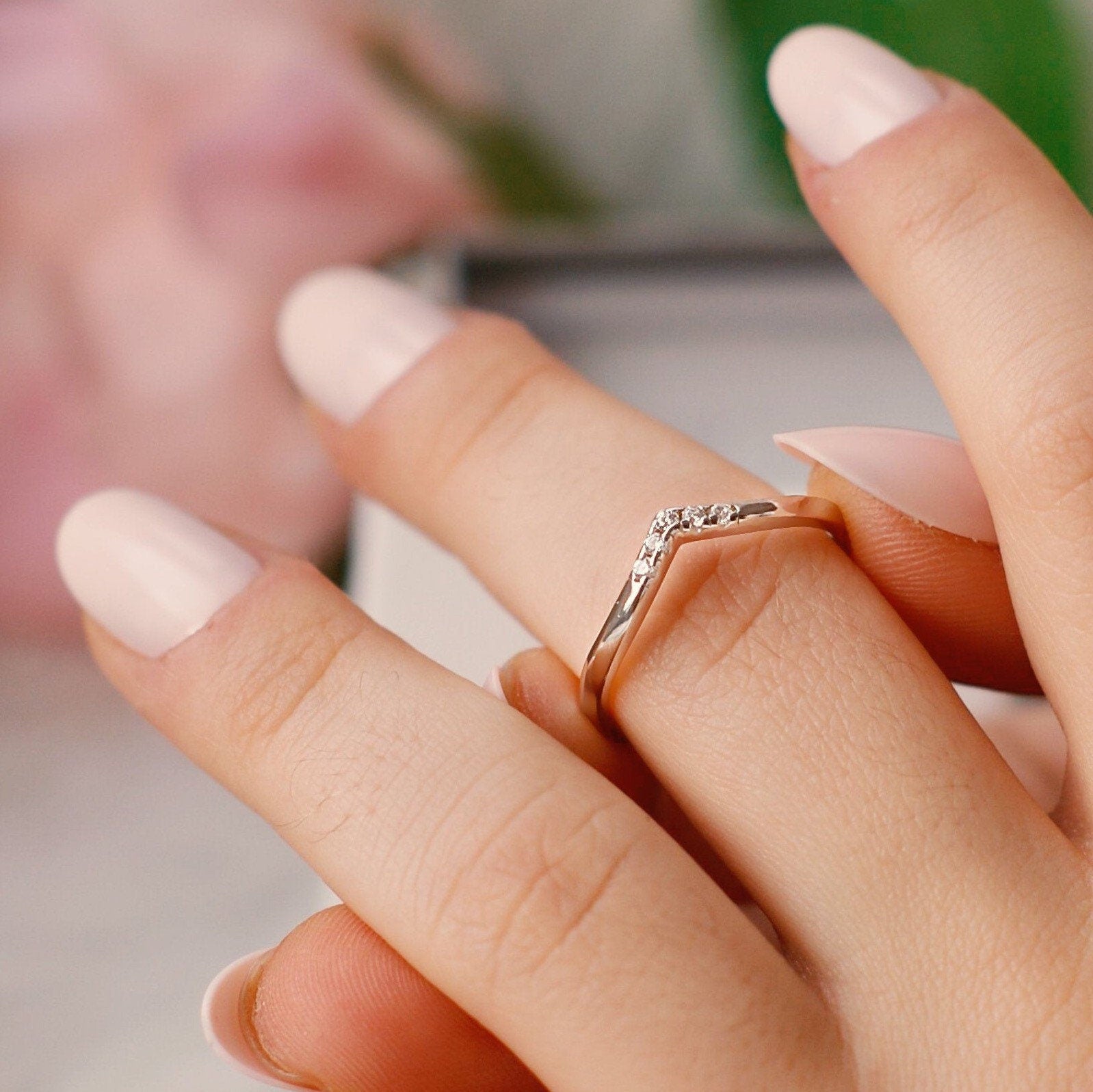 Silver wish ring by AJJ, featuring an infinity design, sterling silver stacking ring for bridesmaids or everyday wear.