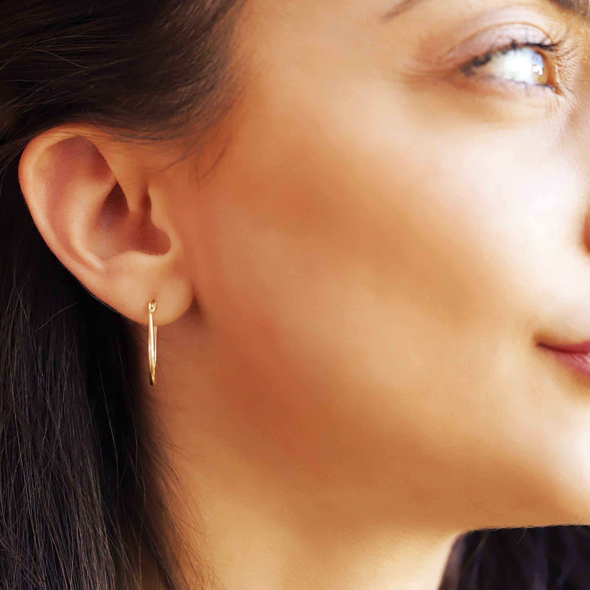 Handbag Thin Hoops | Simple Silver Hoops | Minimalist Earrings | Silver Geometric Hoops | Delicate Hoop Earring |