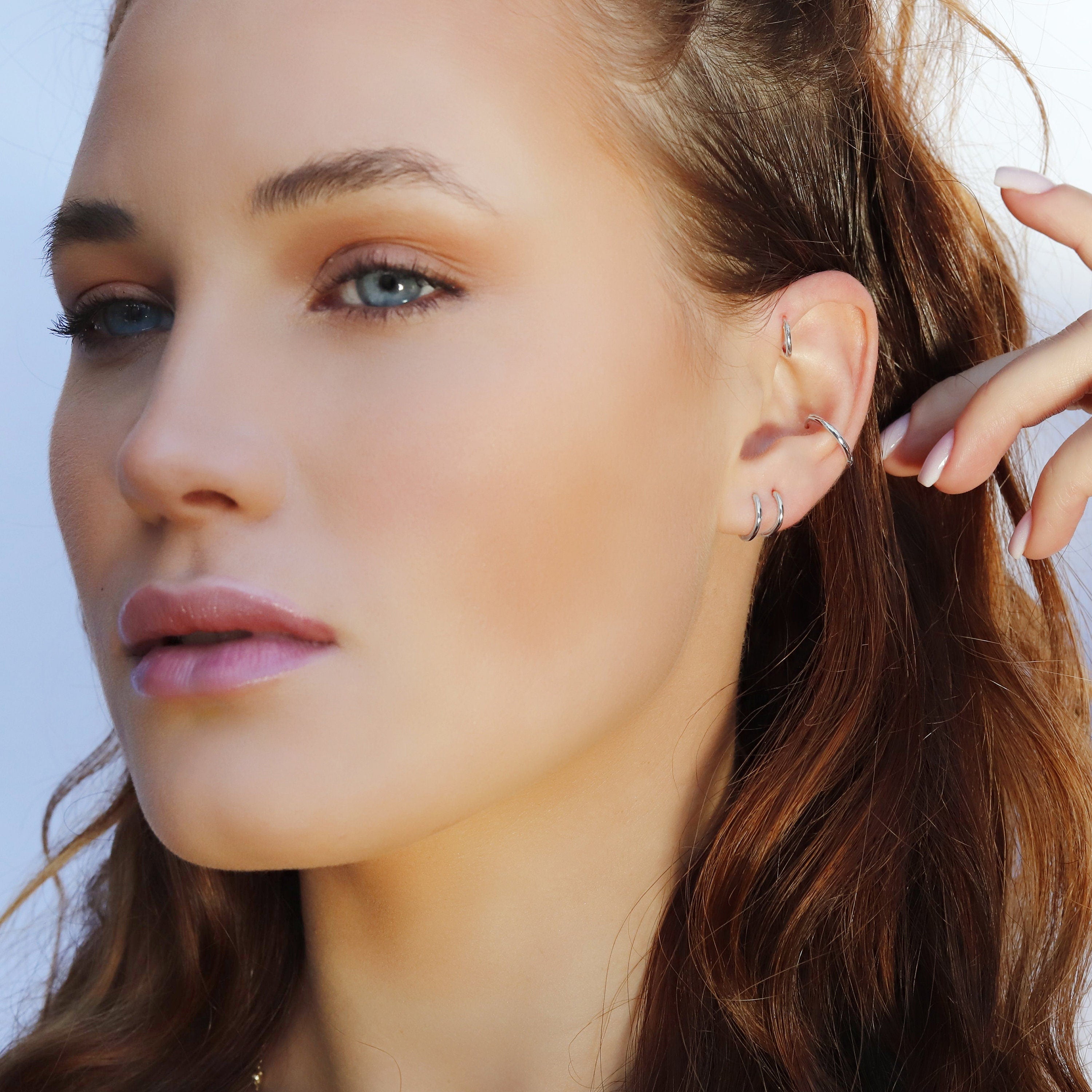 Regular Conch Huggie Hoop Earrings • rounded hoop earrings • cartilage hoop • gold conch hoop • helix hoop • huggie tragus hoop