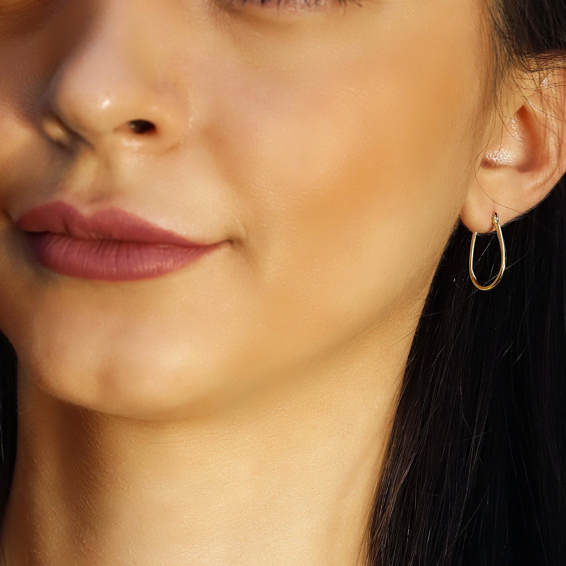 Handbag Thin Hoops | Simple Silver Hoops | Minimalist Earrings | Silver Geometric Hoops | Delicate Hoop Earring |