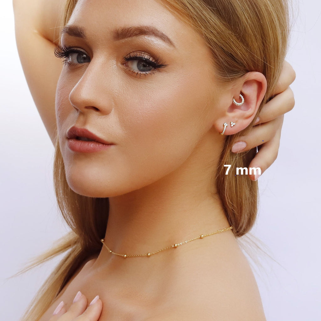 Minimalist Huggie Hoops & or Stud Combo • small hoop earrings • open hoop earrings • dainty hoops • silver hoops • huggie hoop earrings