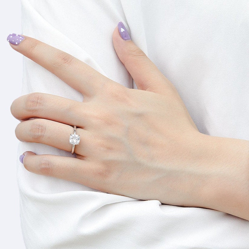 Camilla - Sterling Silver Engagement Ring | Promise Ring for women | Anniversary Ring in US UK sizes | High Quality!