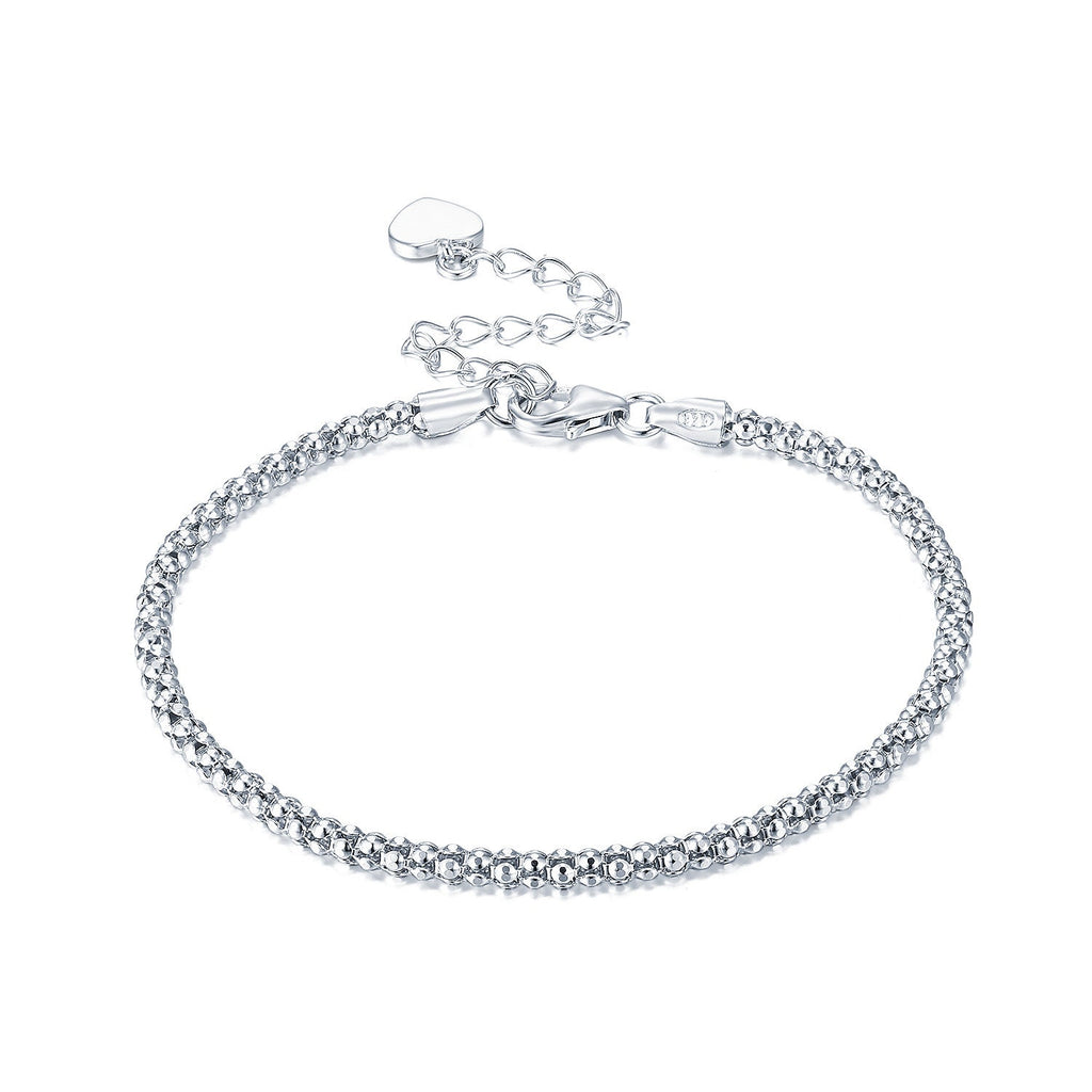 Cascade - Simple Popcorn Style Anklet, Gold Anklets, Silver Anklets, Anklets for Women