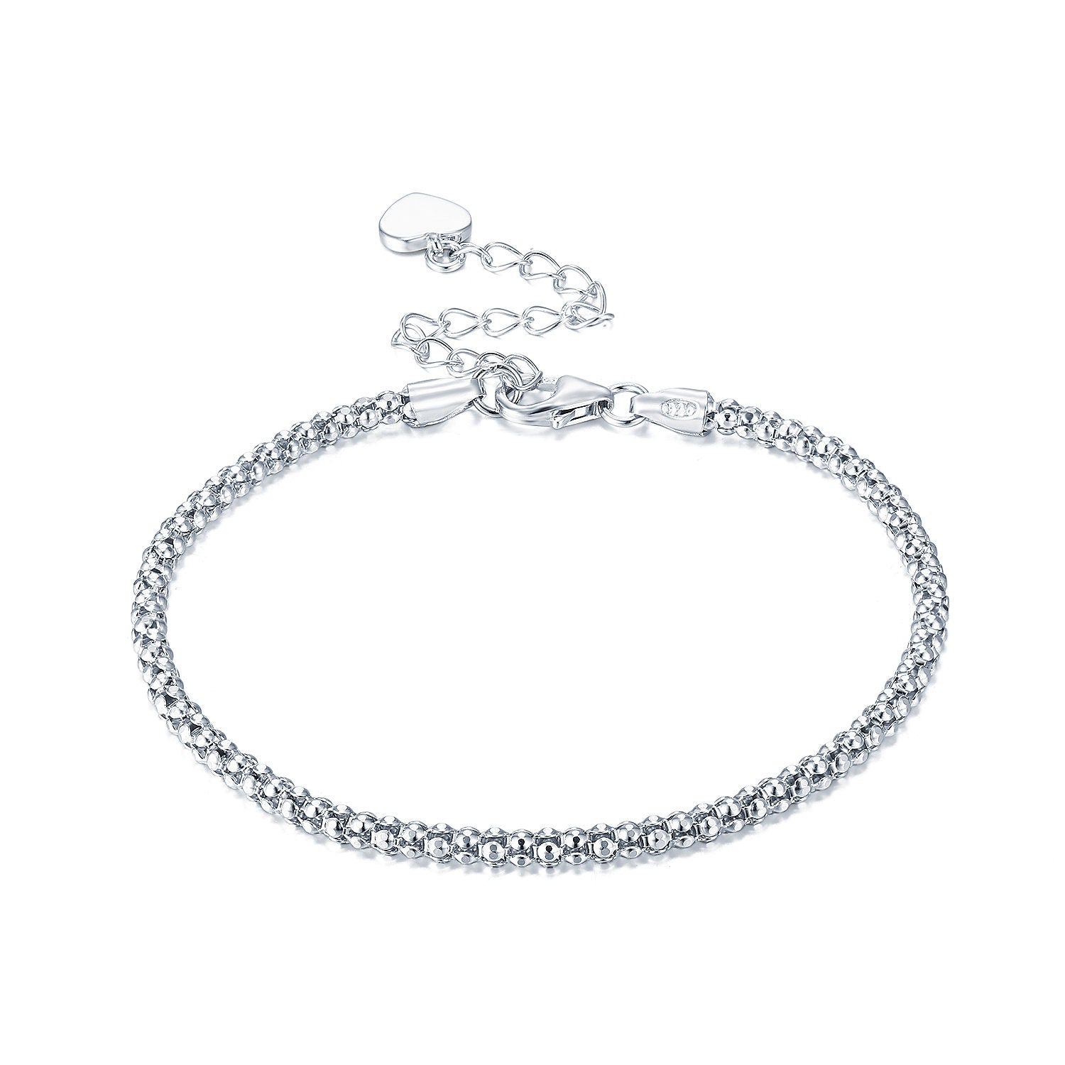 Cascade - Simple Popcorn Style Anklet, Gold Anklets, Silver Anklets, Anklets for Women