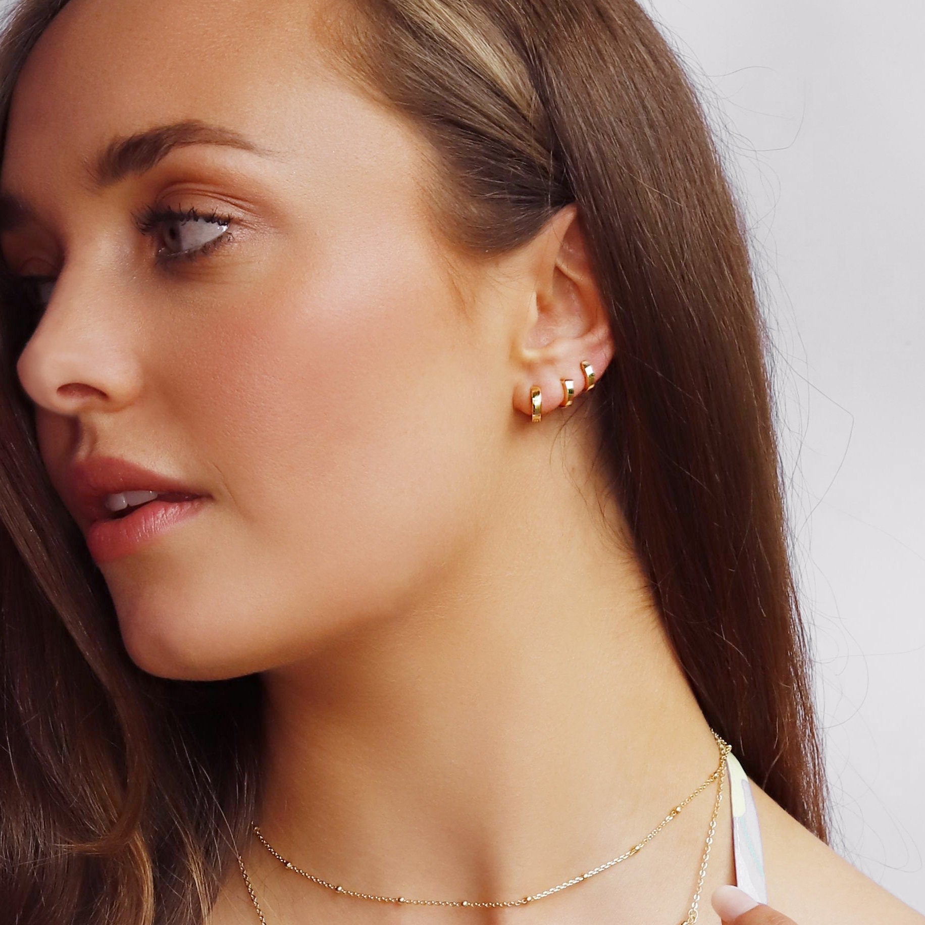 Tiny Huggie Hoop Earrings,Plain Huggie Hoop Earrings,Dainty Hoop Earrings,Dainty Tiny Huggies, 18K Gold Plated Hoops,Sterling Silver Huggies