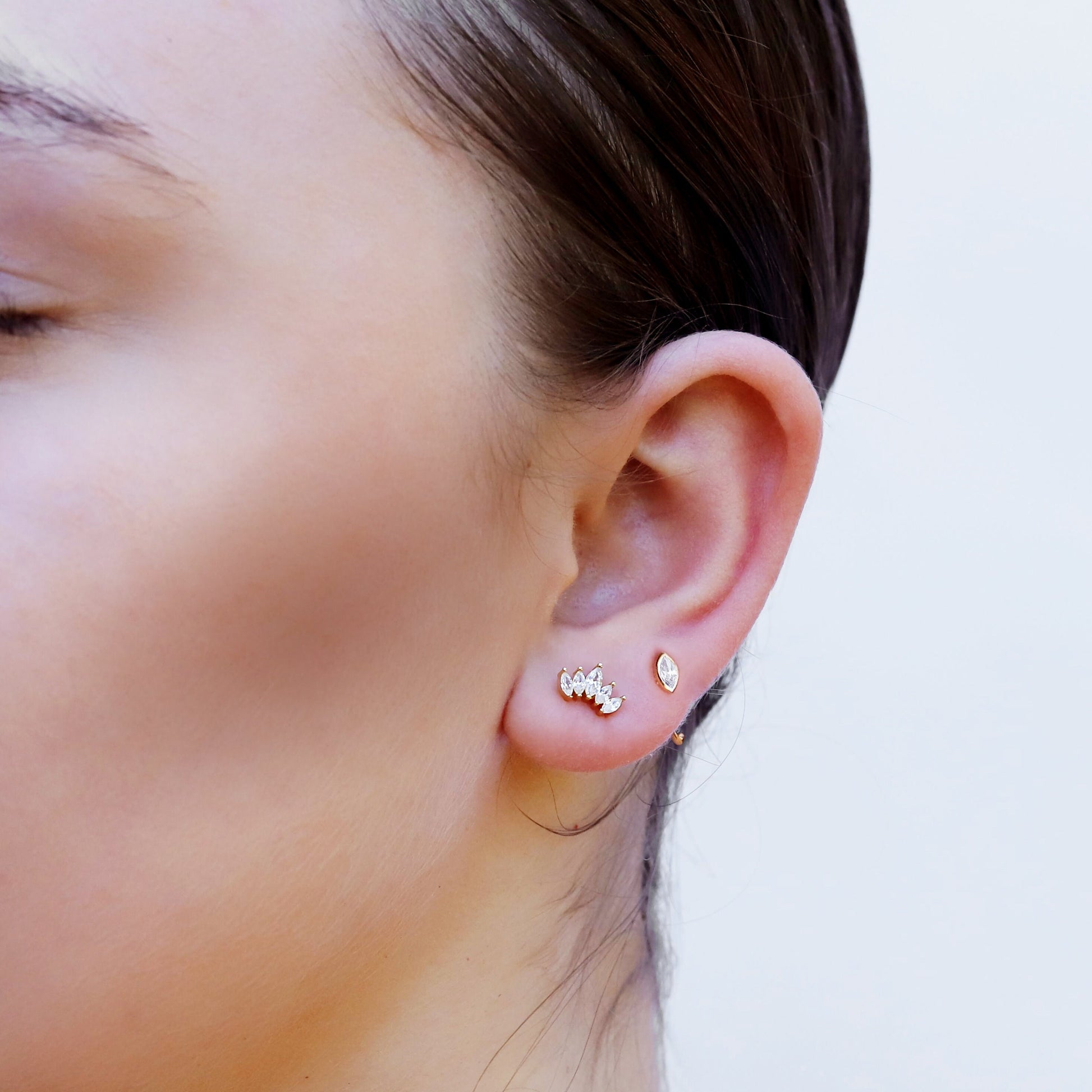 Sterling Silver Huggie Hoop Earrings | Delicate Open Hoop Earrings | Minimalist Earrings | Silver Geometric Hoops | Simple Silver Earrings |