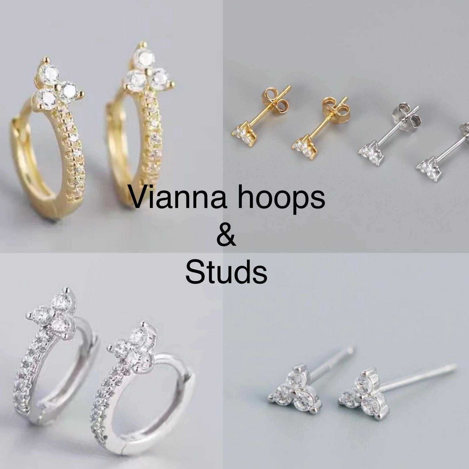 Minimalist Huggie Hoops & or Stud Combo • small hoop earrings • open hoop earrings • dainty hoops • silver hoops • huggie hoop earrings