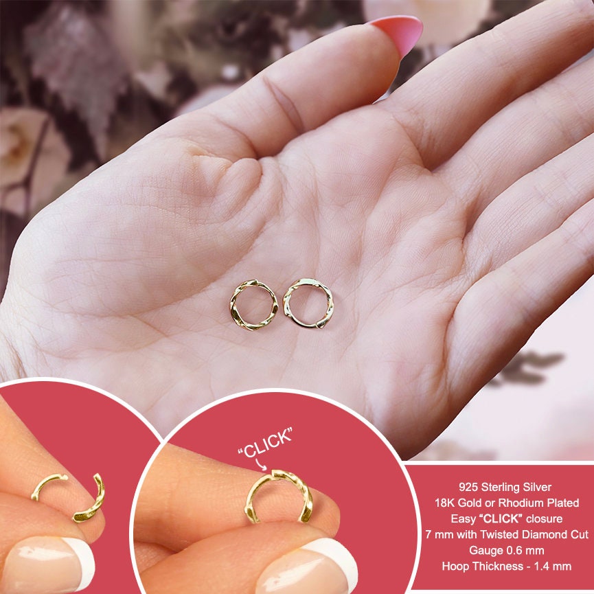 Minimalist Huggie Hoops • small hoop earrings • open hoop earrings • dainty twisted gold hoops • silver hoops • huggie hoop earrings •