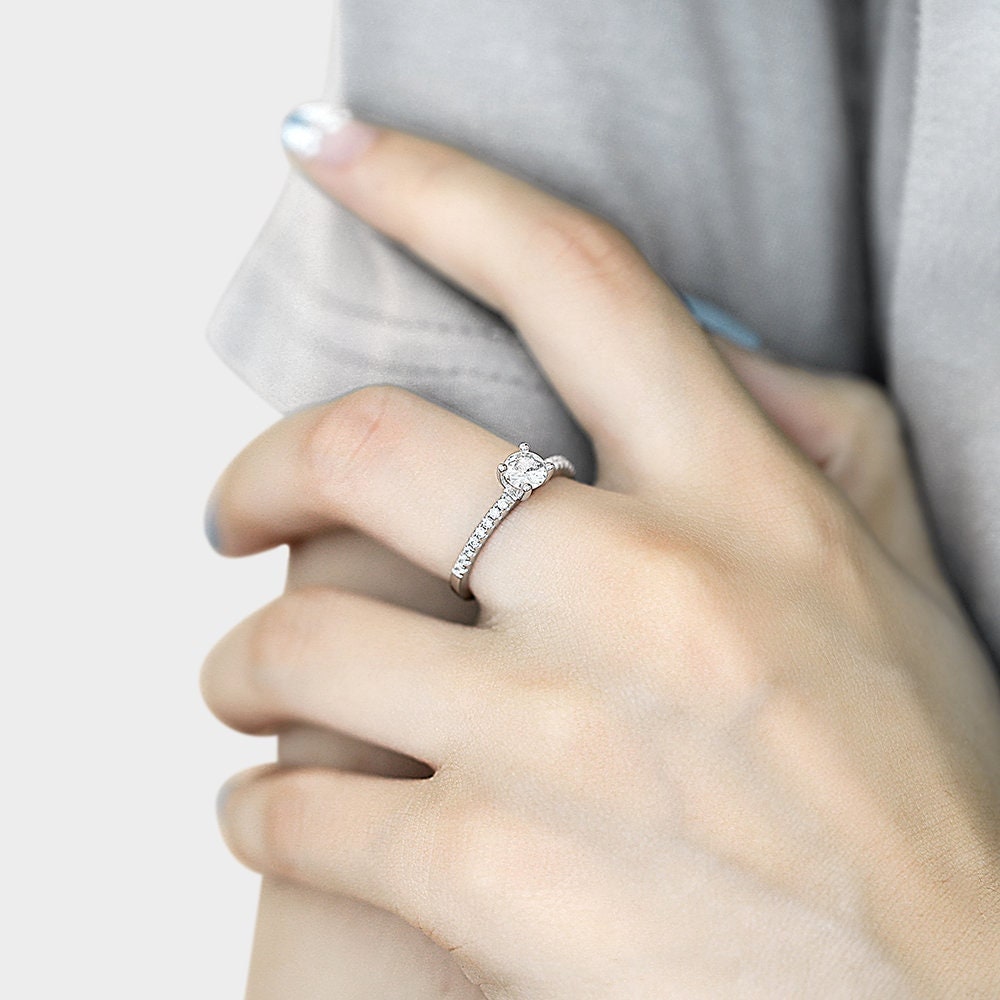 Isla - Promise Rings | Sterling Silver Engagement Ring | Promise Ring for women | Anniversary Ring in US sizes | High Quality!