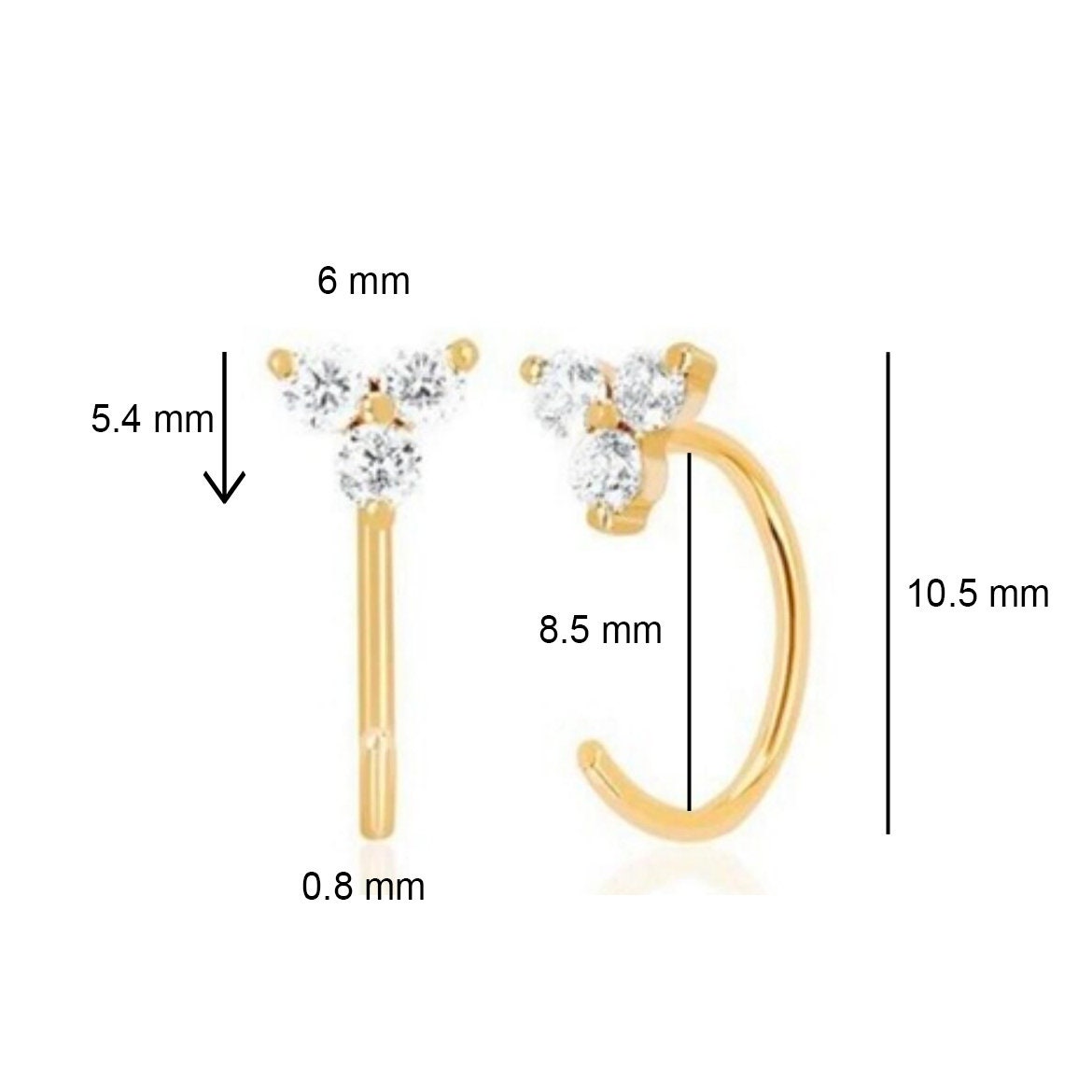 Tiny Stud Earrings - Round Minimalist Earrings - Minimalist Earrings Set- CZ Studs - CZ Tiny Earrings - Earrings Sets for Multiple Piercings