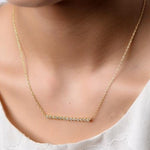 AJJ Beck Dainty Gold Layering Necklace Set with 18K gold plated sterling silver, featuring delicate chain designs and layered style