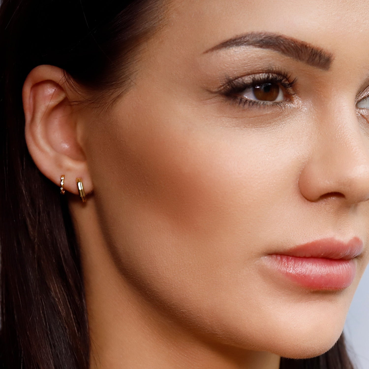 Tiny Huggie Hoop Earrings,Plain Helix Hoop Earrings, Dainty Hoop Earrings,Dainty Tiny Huggies, 18K Gold Plated Hoops,Sterling Silver Huggies