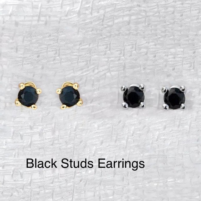 Tiny Stud Earrings - Round Minimalist Earrings - Minimalist Earrings Set- CZ Studs - CZ Tiny Earrings - Earrings Sets for Multiple Piercings