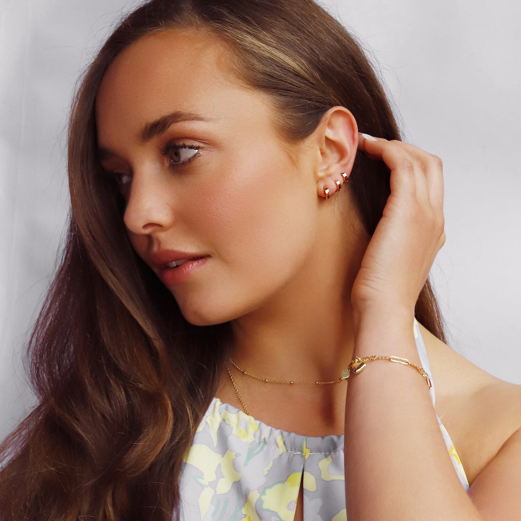 Tiny Huggie Hoop Earrings,Plain Huggie Hoop Earrings,Dainty Hoop Earrings,Dainty Tiny Huggies, Rose Gold Plated Hoops,Sterling Silver Huggie