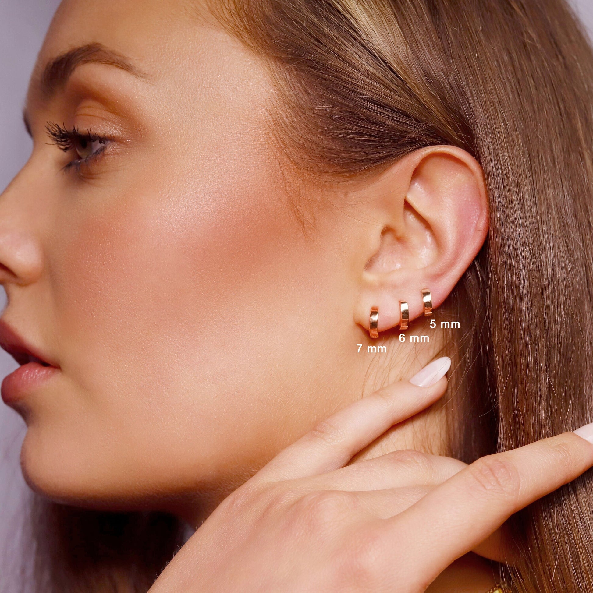 Tiny Huggie Hoop Earrings,Plain Huggie Hoop Earrings,Dainty Hoop Earrings,Dainty Tiny Huggies, Rose Gold Plated Hoops,Sterling Silver Huggie