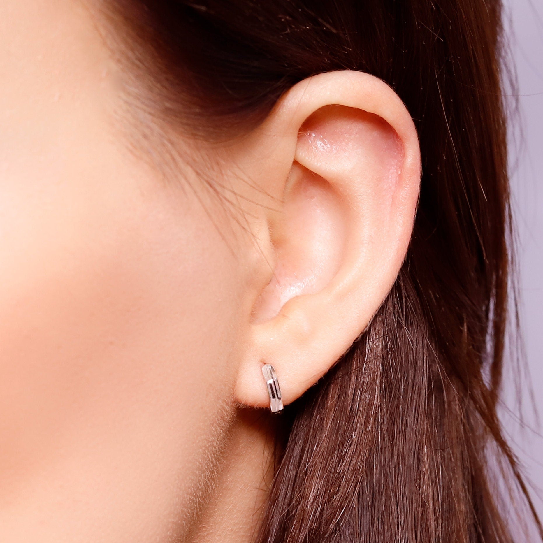 Tiny Huggie Hoop Earrings,Plain Helix Hoop Earrings, Dainty Hoop Earrings,Dainty Tiny Huggies, 18K Gold Plated Hoops,Sterling Silver Huggies