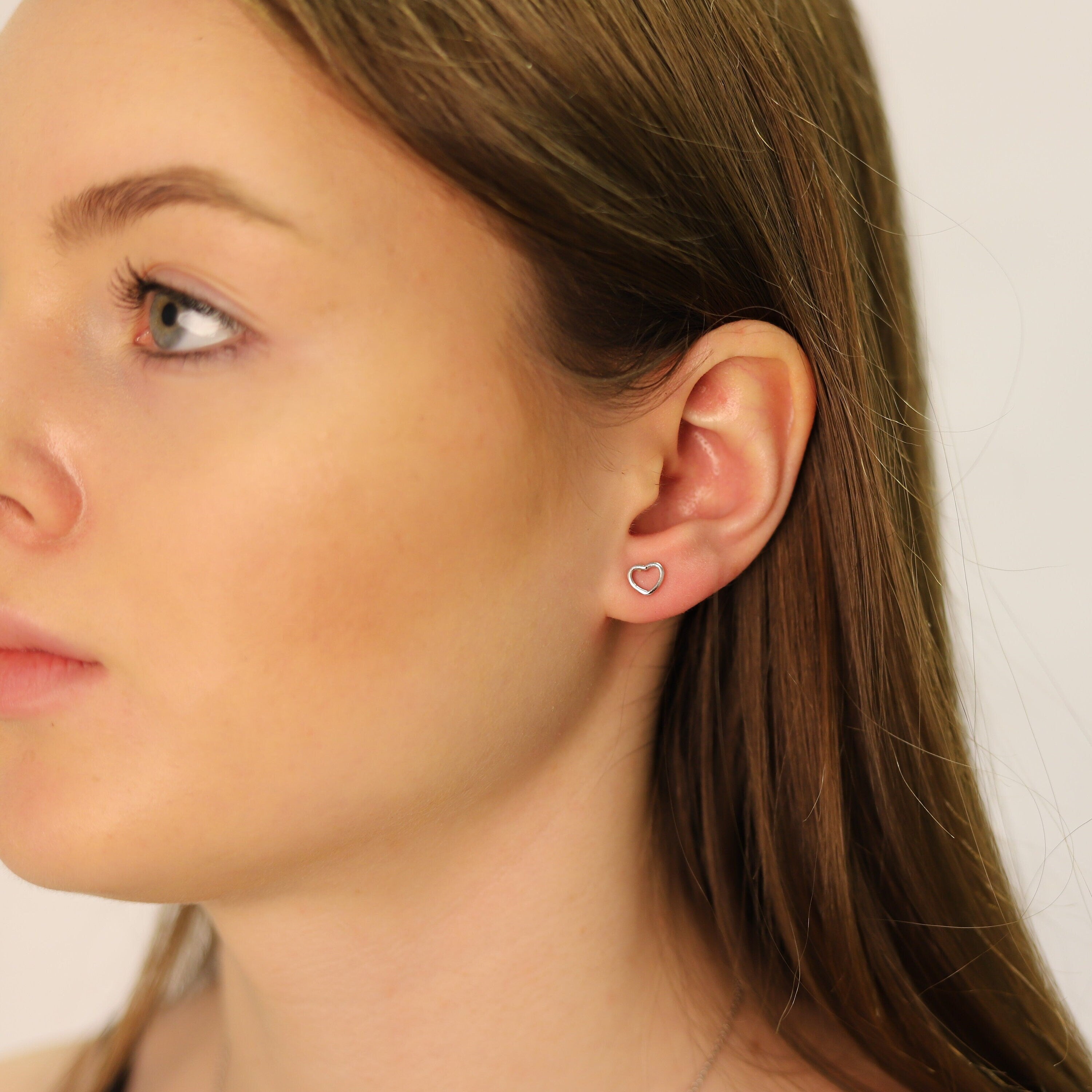 Tiny Heart Stud Earrings, Dainty Heart Earrings, Tiny Silver Studs, Small Stud Earrings, Stocking Stuffer, Gift For Her, Women, Mom, Friend