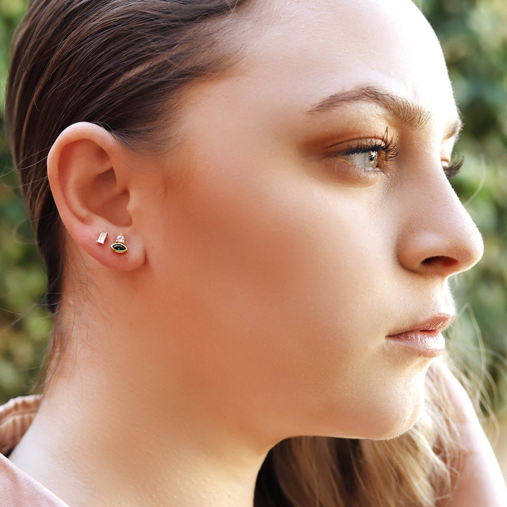 Tiny Stud Earrings - New Minimalist Earrings - Minimalist Earrings - Eye Studs - Tiny Earrings - Earrings Sets for Multiple Piercings