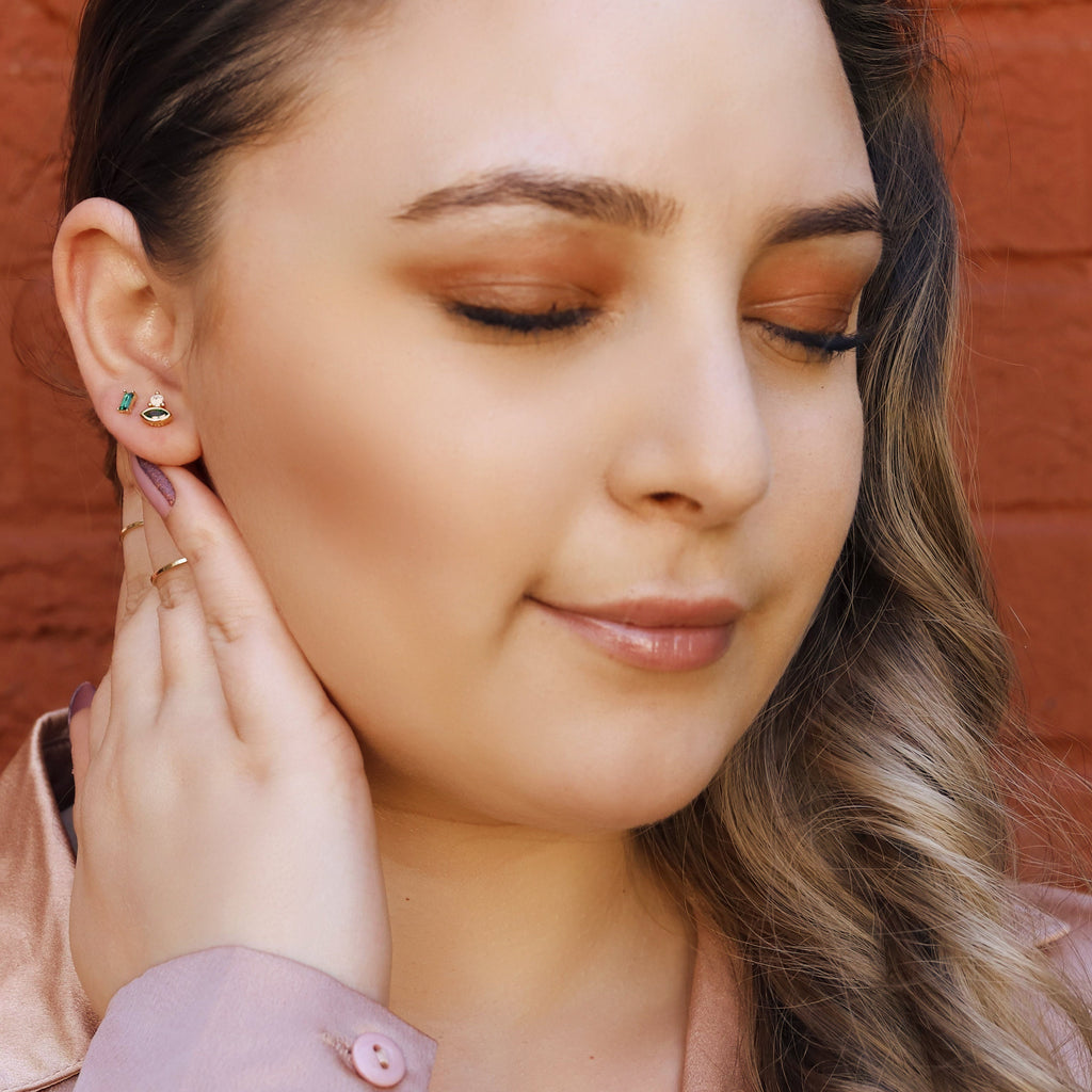 Tiny Stud Earrings - New Minimalist Earrings - Minimalist Earrings - Eye Studs - Tiny Earrings - Earrings Sets for Multiple Piercings