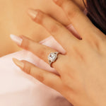 Vintage Art Deco engagement ring by AJJ featuring 925 silver, intricate design, and sparkling stones, perfect for special occasions.