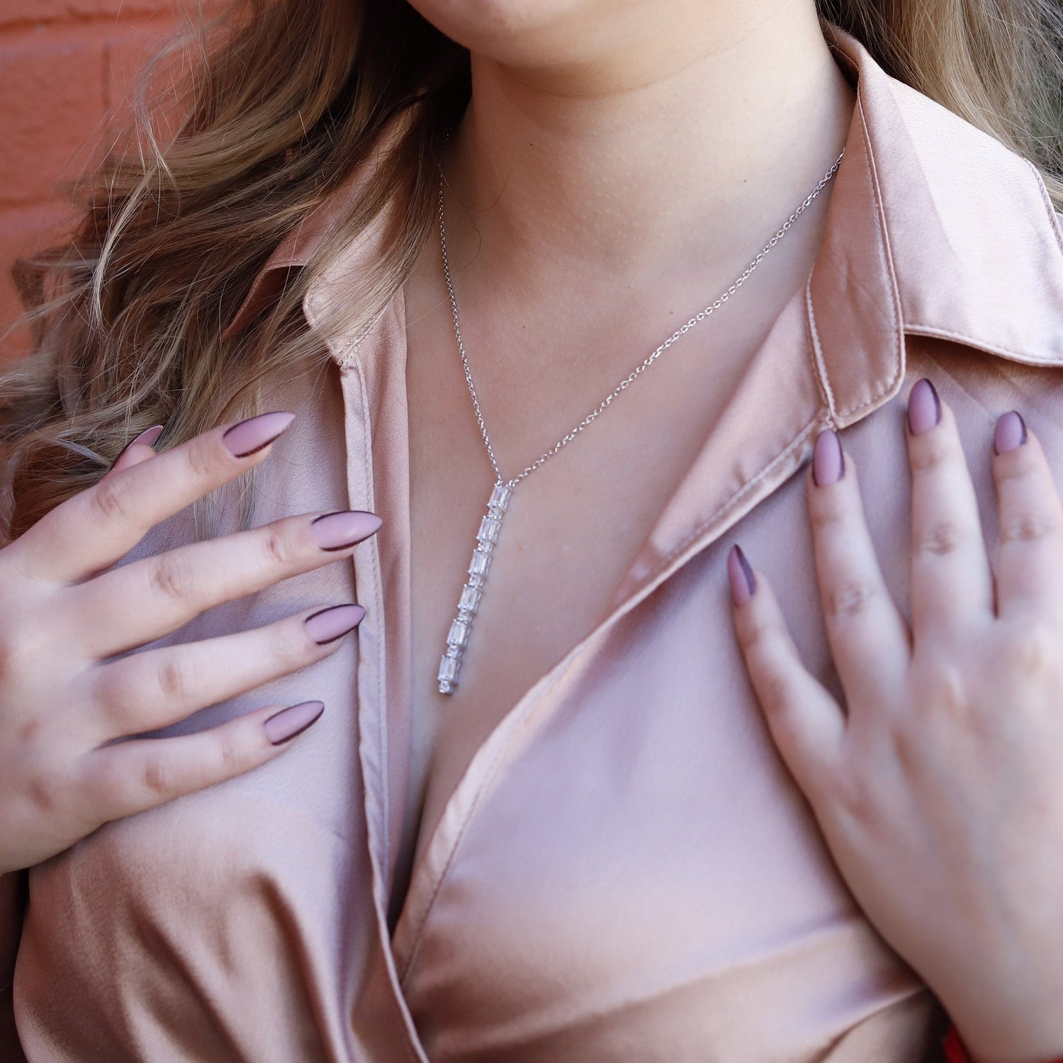 Sterling Silver Stacking Y Necklace, dainty and trendy necklace, unique, silver necklace, gift for her