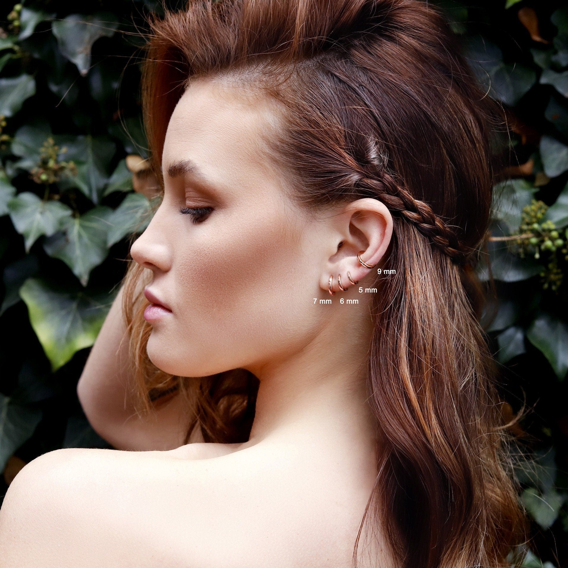 Huggie Hoop Earrings • rose gold conch hoop • cartilage hoop • hoop earrings •  minimalist ring hoop • tragus hoop • small helix hoop