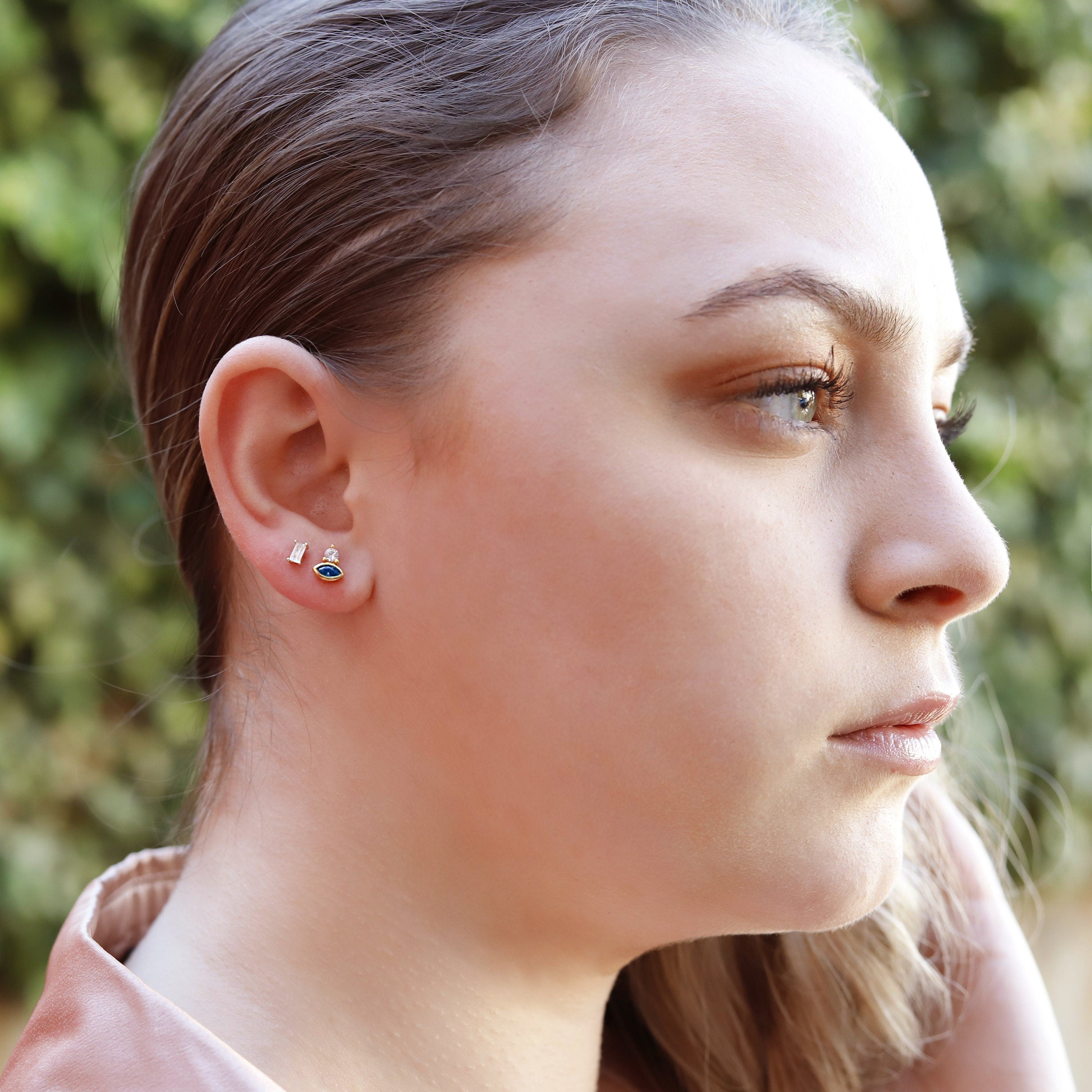 Tiny Stud Earrings - New Minimalist Earrings - Minimalist Earrings - Eye Studs - Tiny Earrings - Earrings Sets for Multiple Piercings