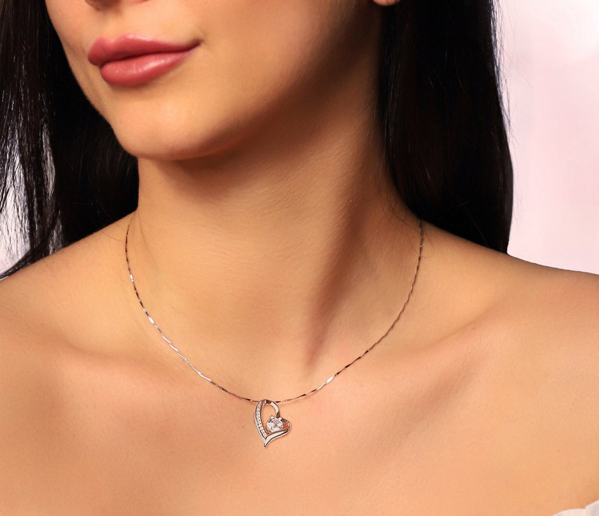 CERYS - Delicate Dazzling Heart Style Necklaces •Link Chain • Choker Necklace, Satellite Necklace, Dainty Necklace, Layering Beaded Chain,