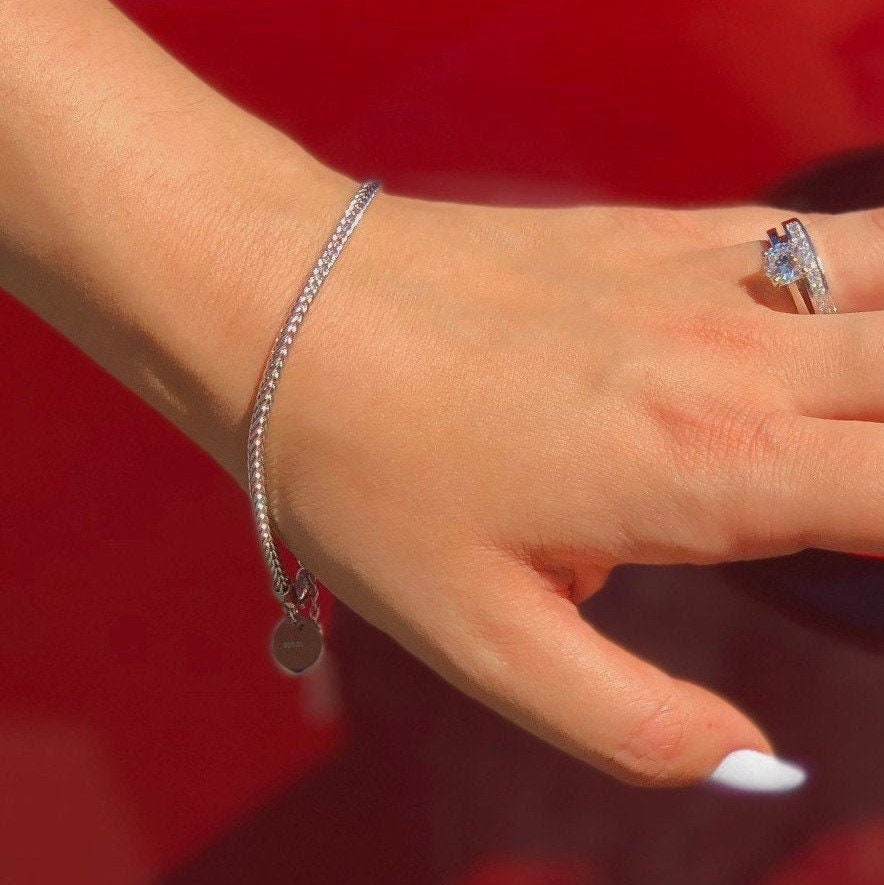 Fiona - Chain Bracelet, Adjustable Bracelet, Sterling Silver Bracelet