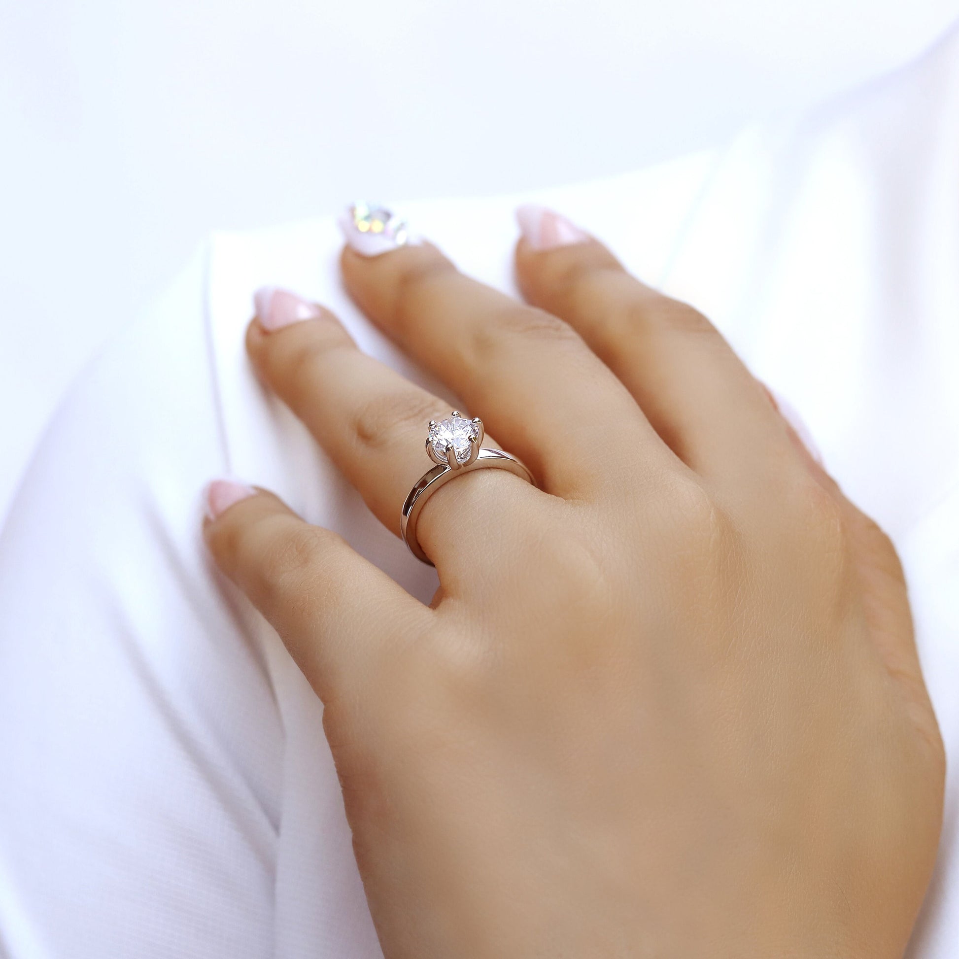 Stella - Sterling Silver Engagement Ring | Promise Ring for women | Anniversary Ring in US UK sizes | High Quality!