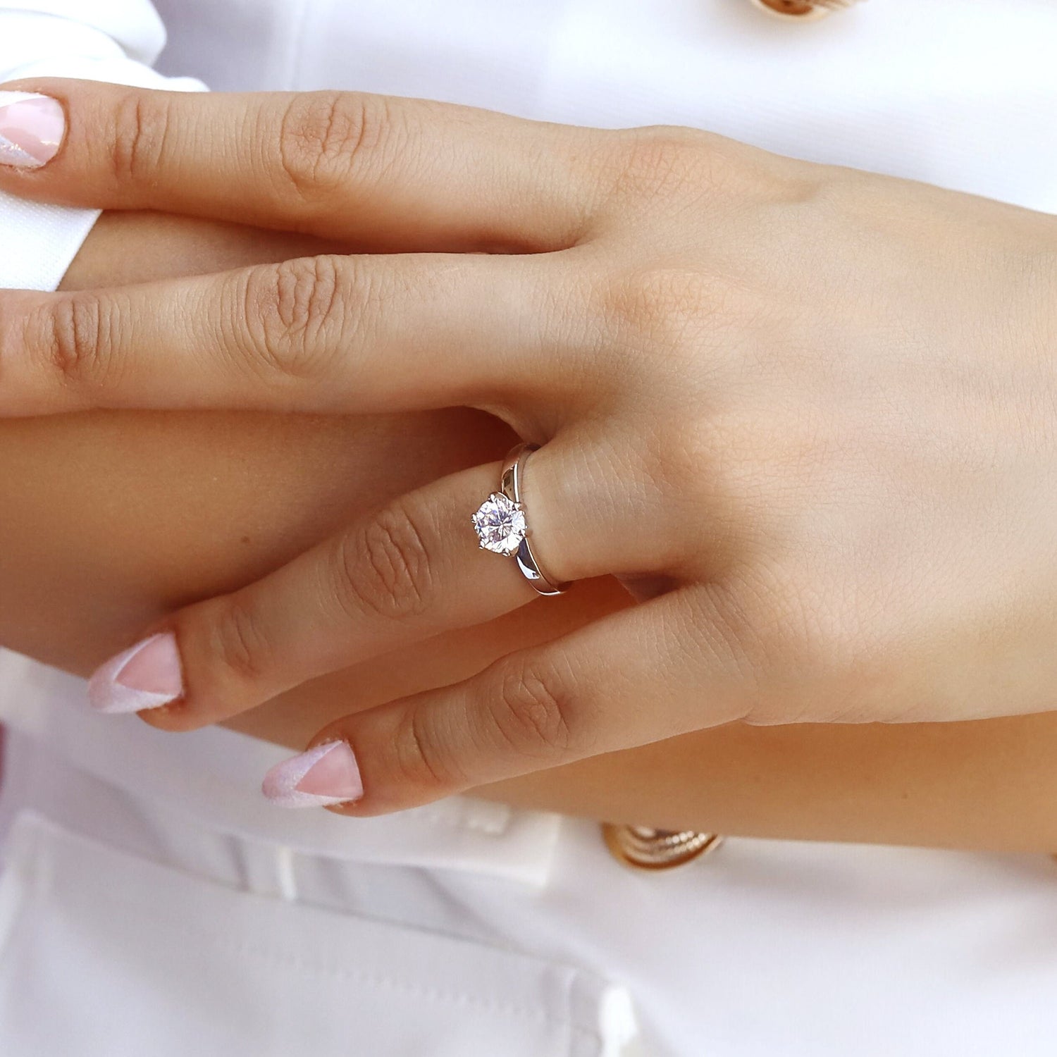 Stella - Sterling Silver Engagement Ring | Promise Ring for women | Anniversary Ring in US UK sizes | High Quality!