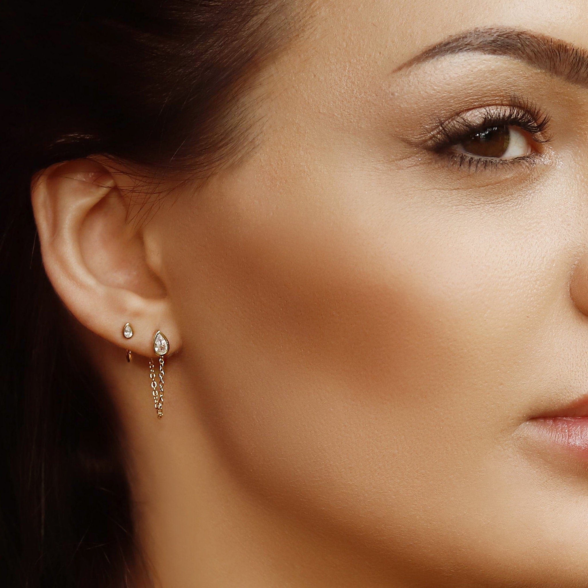 Sterling Silver Huggie Hoop Earrings | Delicate Open Hoop Earrings | Minimalist Earrings | Silver Pull Hoops | Simple Silver Earrings |