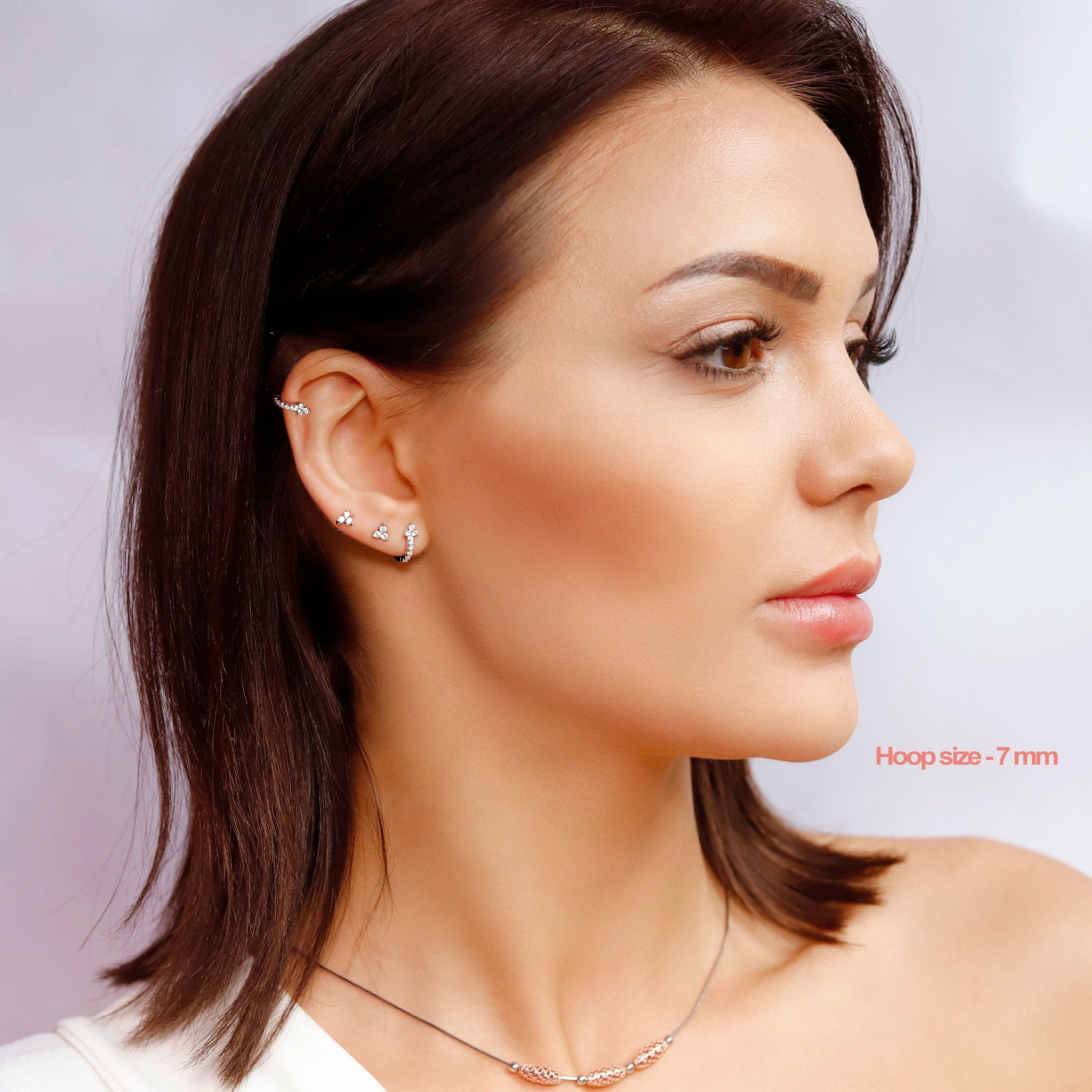 Minimalist Huggie Hoops & or Stud Combo • small hoop earrings • open hoop earrings • dainty hoops • silver hoops • huggie hoop earrings