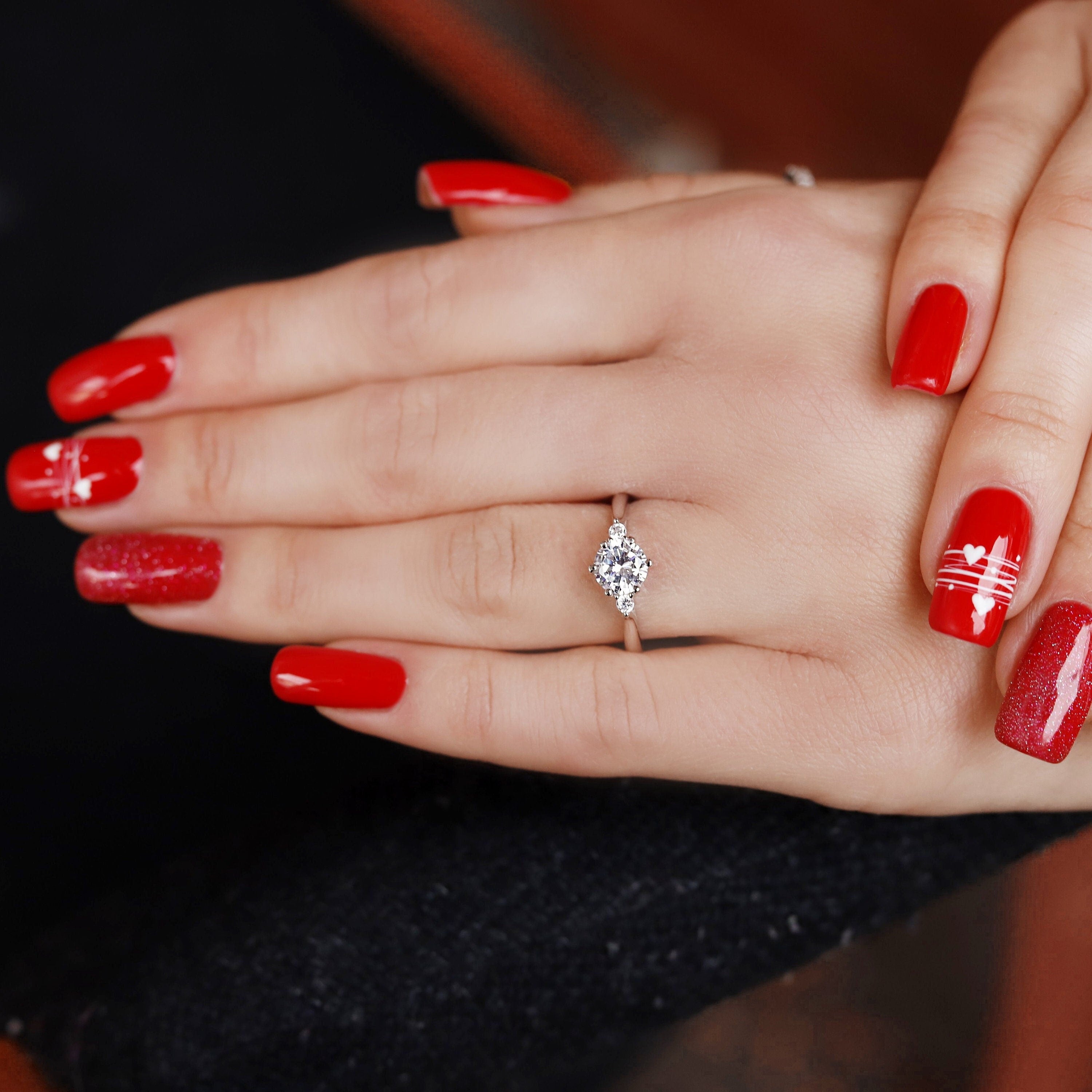 Tridget - Sterling Silver Bridal Engagement Ring | Promise Ring for women | Bridal Ring US UK size | High Quality!