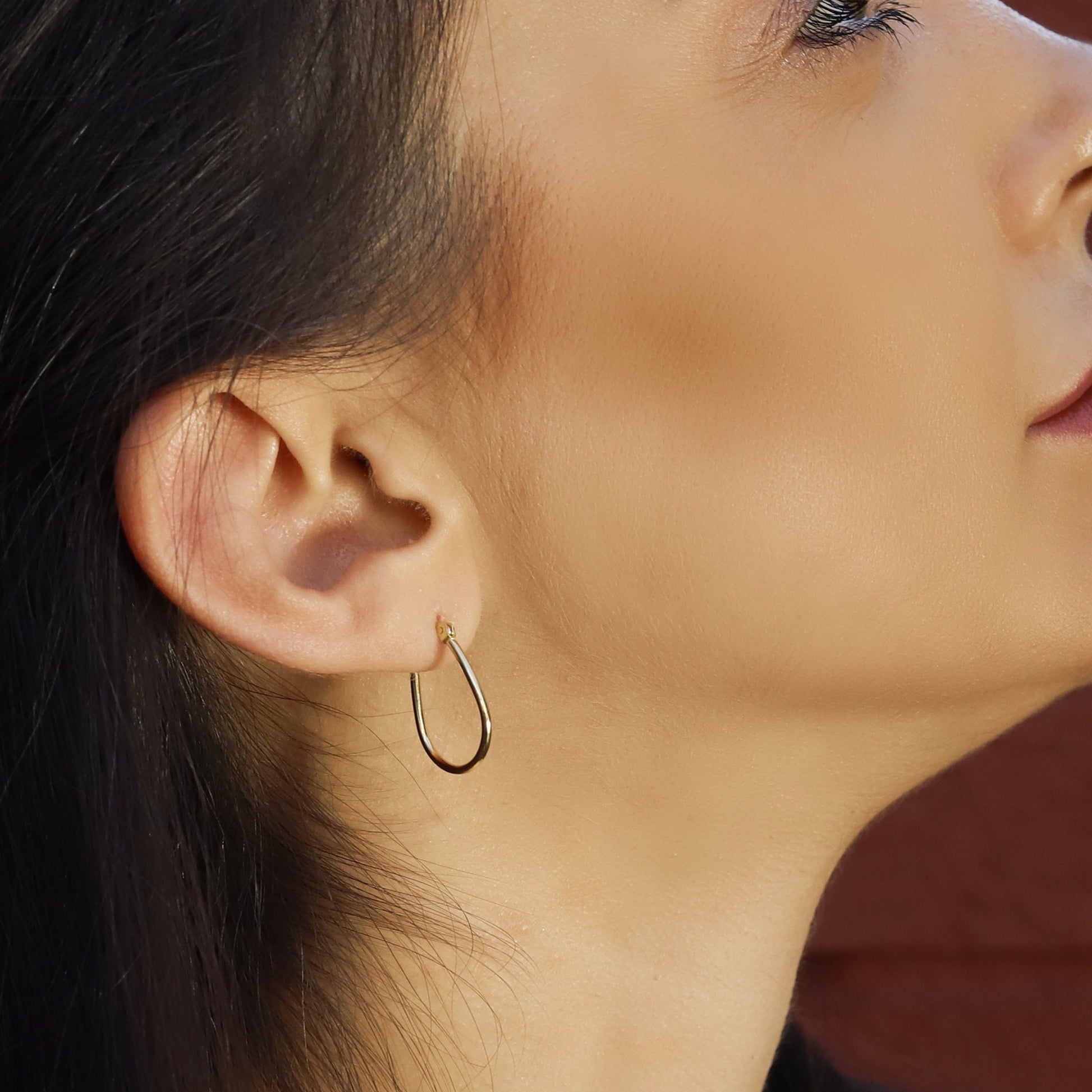 Handbag Thin Hoops | Simple Silver Hoops | Minimalist Earrings | Silver Geometric Hoops | Delicate Hoop Earring |