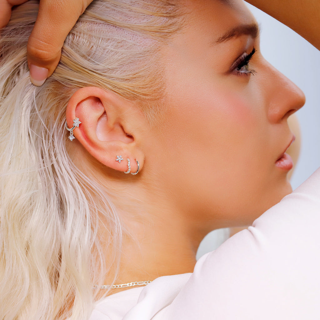 BECKY- Huggie Hoop Earrings • gold helix hoop • cartilage hoop • hoop earrings • silver hoop • gold hoop • small helix hoop