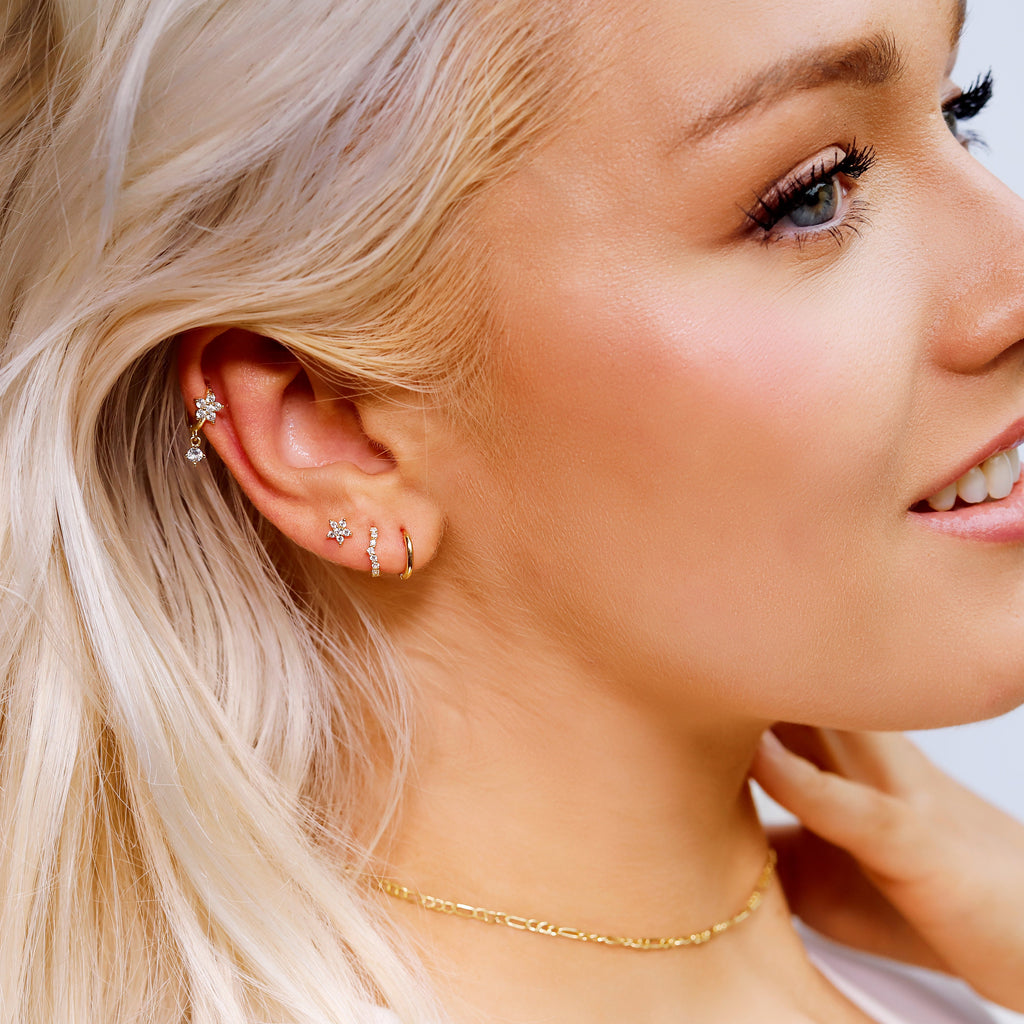 BECKY- Huggie Hoop Earrings • gold helix hoop • cartilage hoop • hoop earrings • silver hoop • gold hoop • small helix hoop