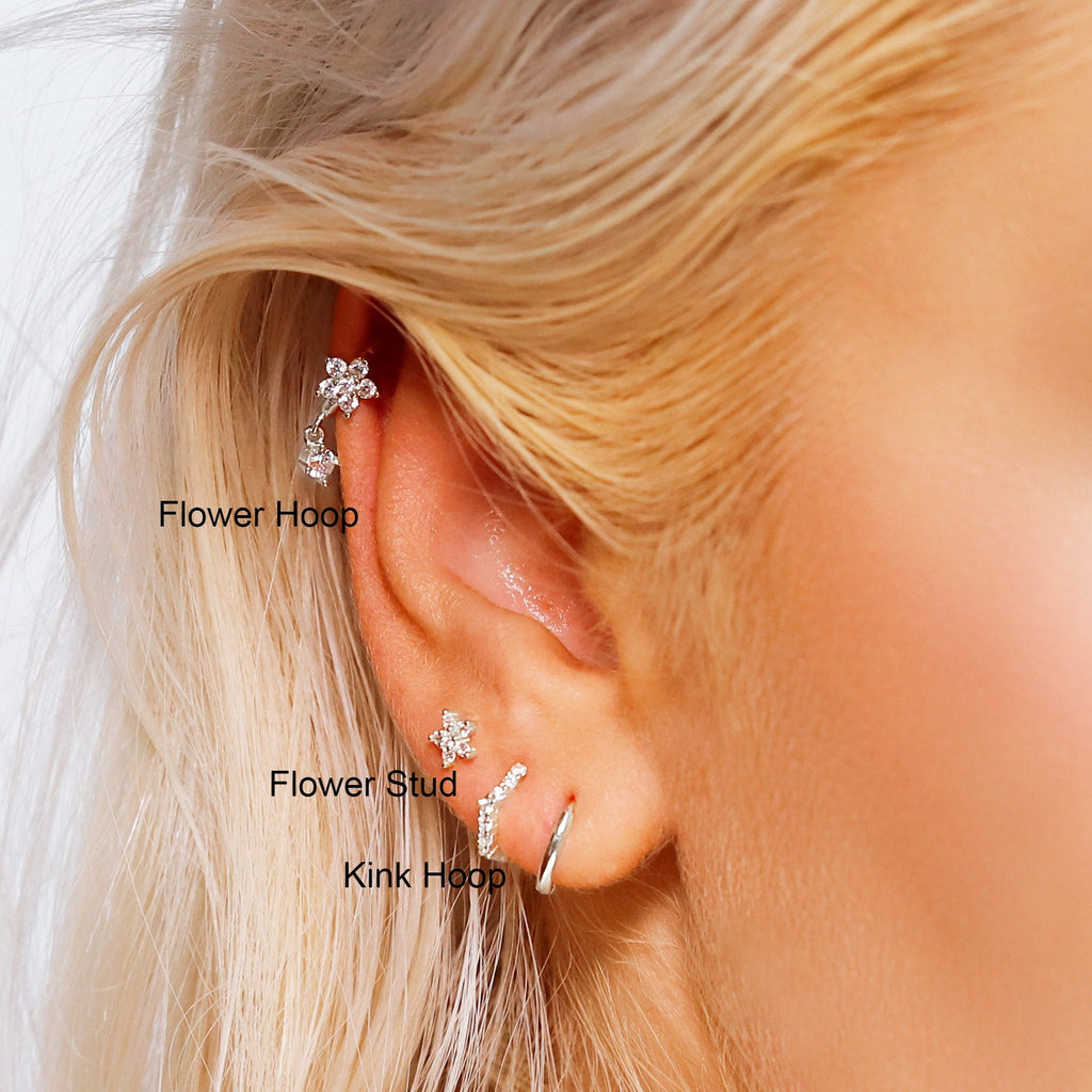 BECKY- Huggie Hoop Earrings • gold helix hoop • cartilage hoop • hoop earrings • silver hoop • gold hoop • small helix hoop