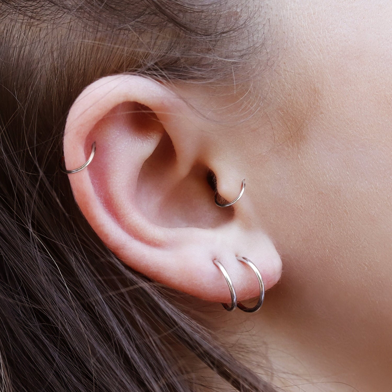 Tiny Huggie Hoop Earrings,Plain Helix Hoop Earrings, Dainty Hoop Earrings,Dainty Tiny Huggies, 18K Gold Plated Hoops,Sterling Silver Huggies