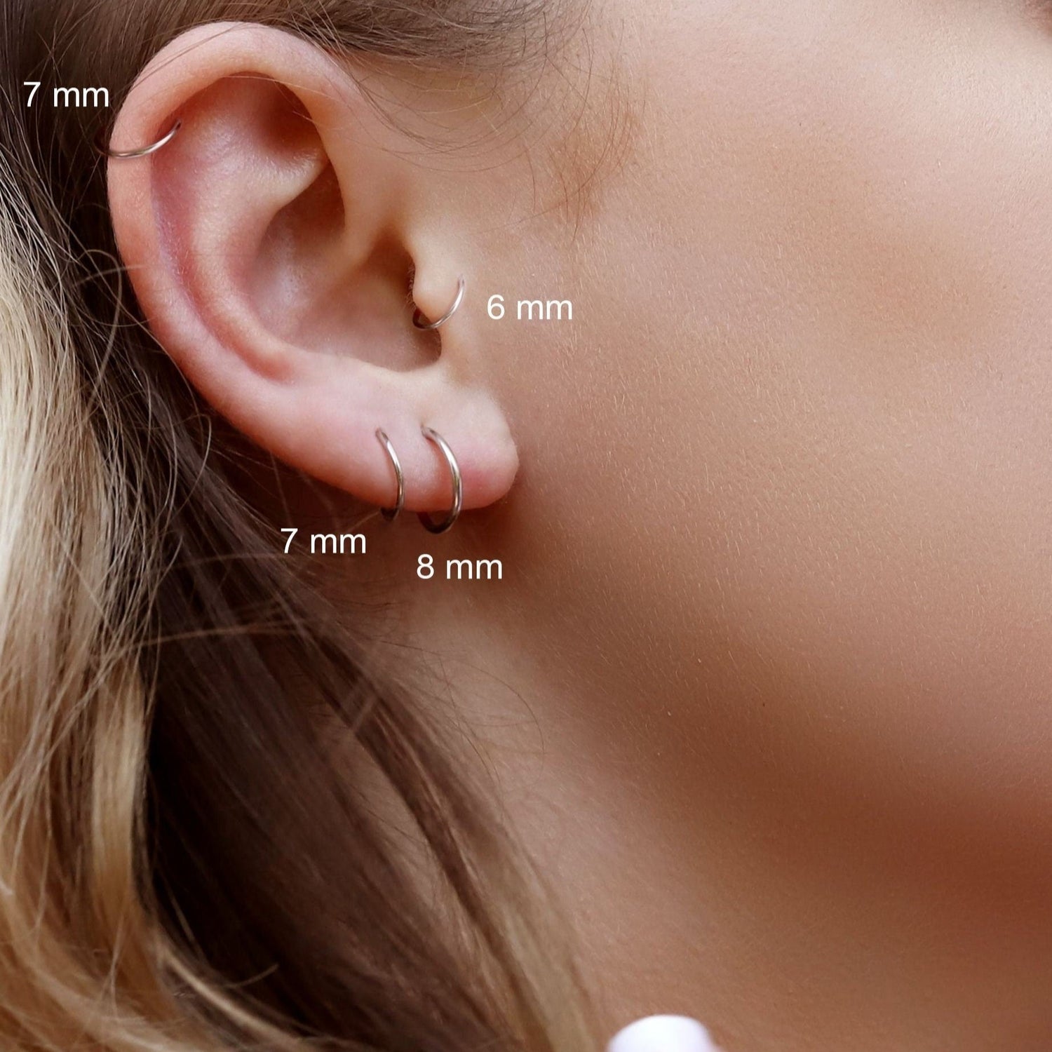 Tiny Huggie Hoop Earrings,Plain Helix Hoop Earrings, Dainty Hoop Earrings,Dainty Tiny Huggies, 18K Gold Plated Hoops,Sterling Silver Huggies