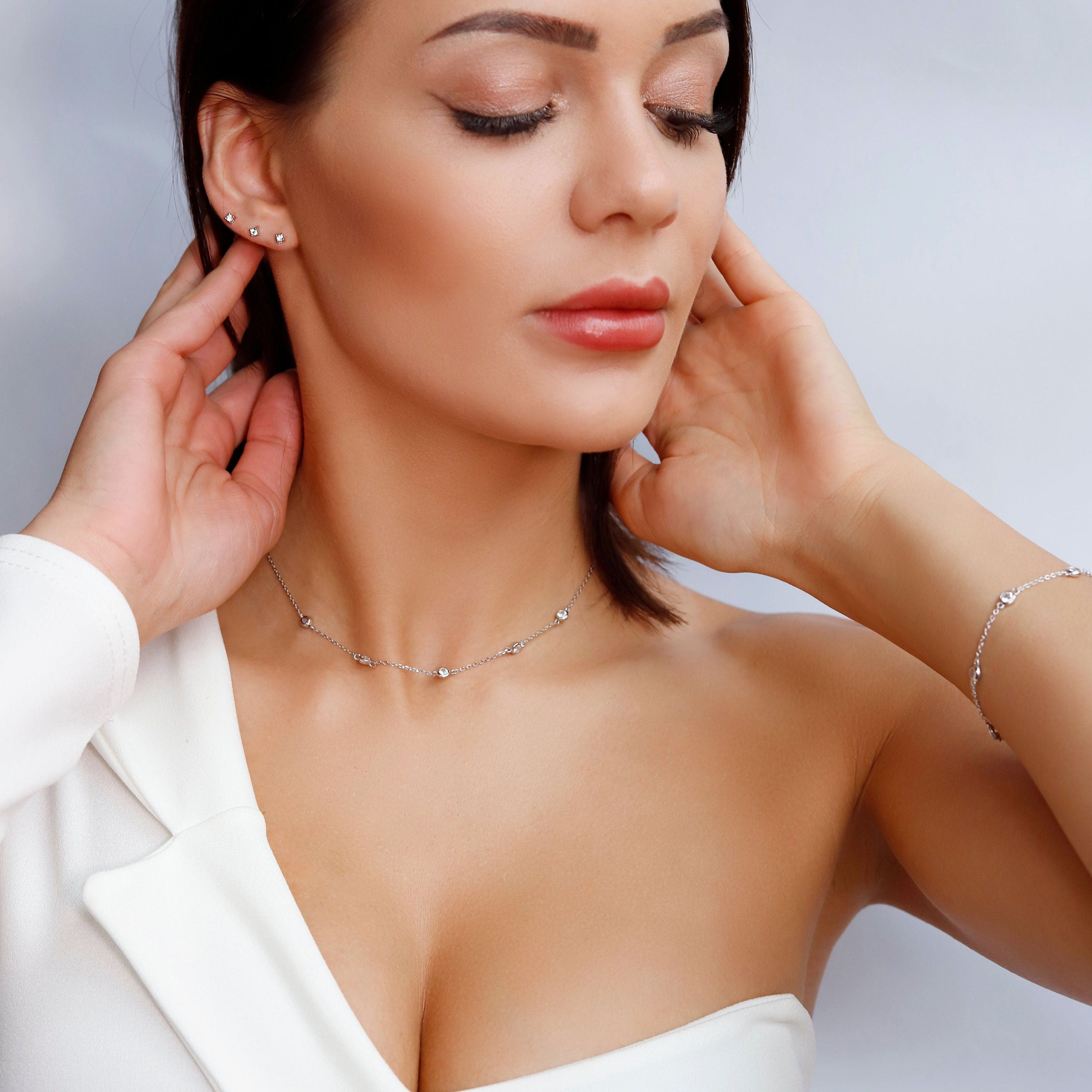 Small Stud Earrings, Tiny Gold Stud, 18K Gold Stud, 1.5mm, 2mm 3mm, CZ Stud Earring, Small Gold Stud, Dainty Earrings, Gift For Her