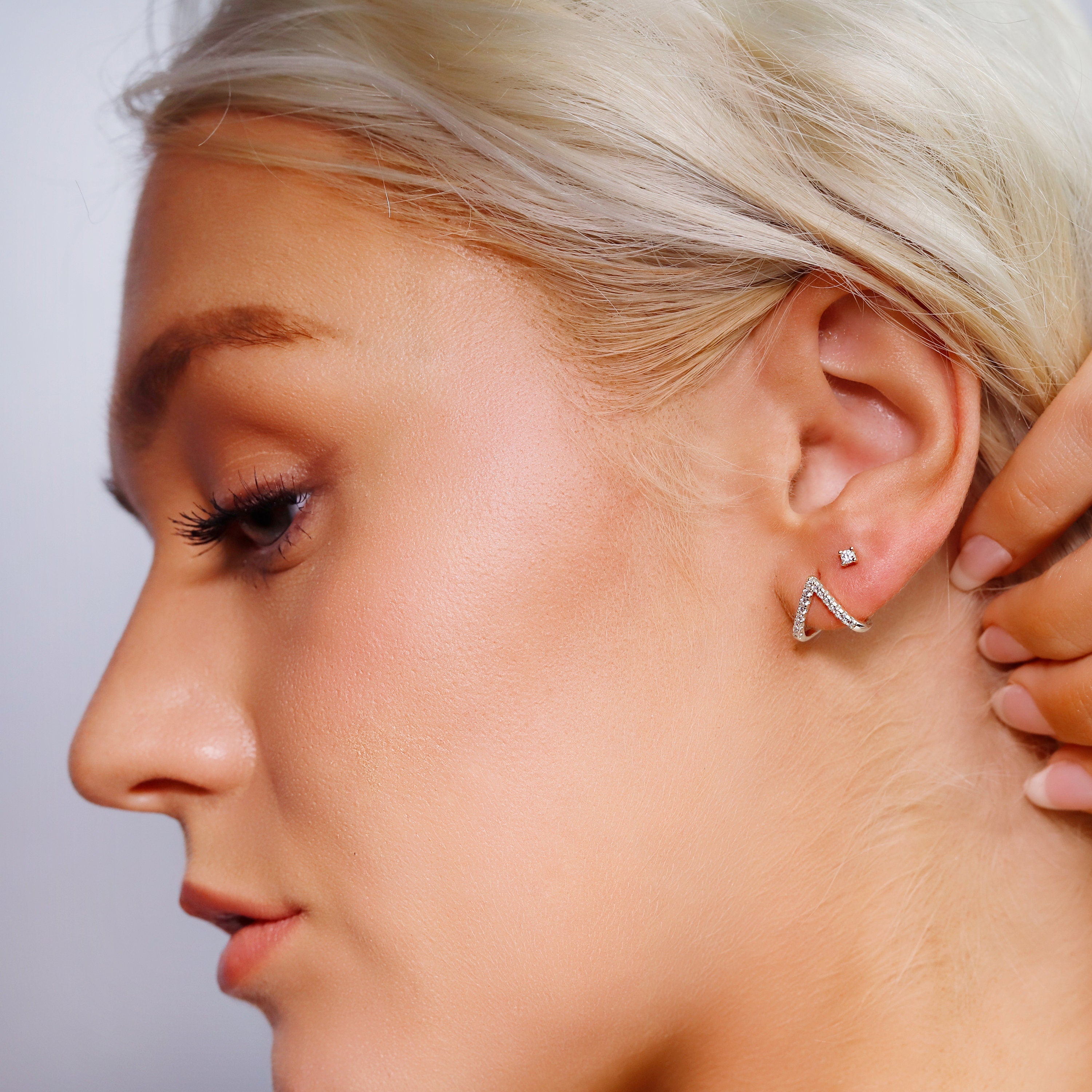 Minimalist Stud Earrings, Dainty Stud Earrings, Sterling Silver Geometric Minimalist Stud Earrings, Silver, Gold Stud Simple Gifts for Her