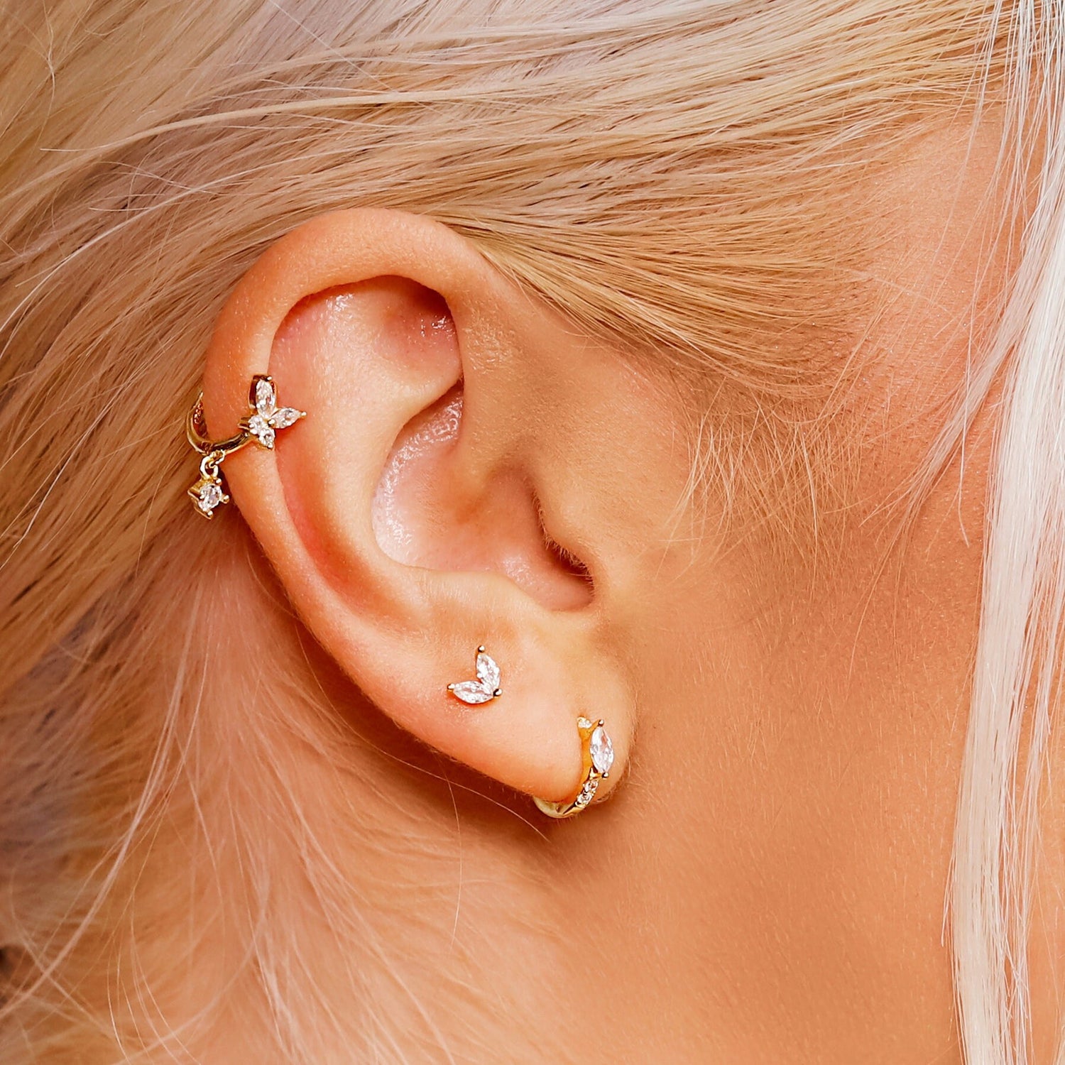 Small Stud Earrings, Tiny Gold Stud, 18K Gold Stud, CZ Stud Earring, Small Gold Stud, Dainty Earrings, Gift For Her